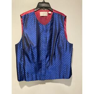 Elisabeth by Liz Claiborne Petite Satin Vest Size 16 Vintage